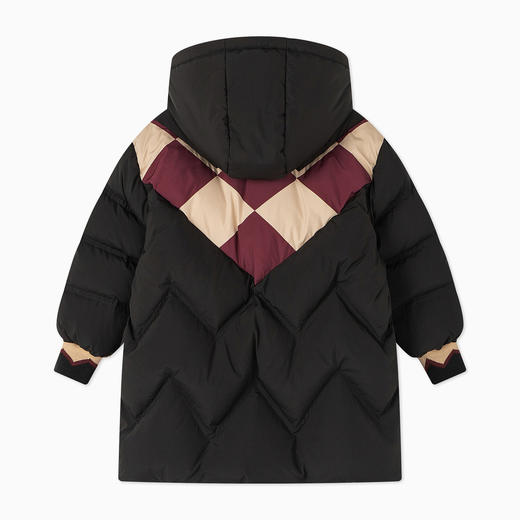 【秒1】【MQD】【专柜同款】童装三防羽绒服冬装复古菱形格拼接男童羽绒外套 商品图3
