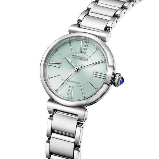 西铁城/CITIZEN小铃花贝母盘光动能花语风吟钢带时尚女表EM1070-83L 商品图3