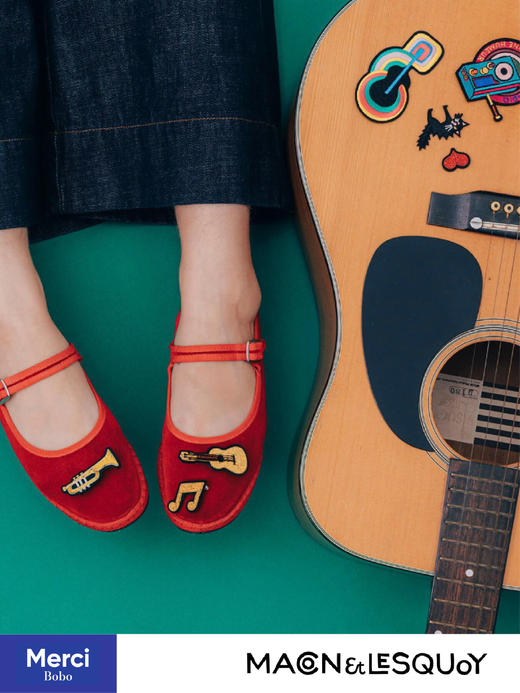 Macon&Lesquoy法国原创设计 二分音符 音乐系列 M&L刺绣手工饰品胸针 商品图4