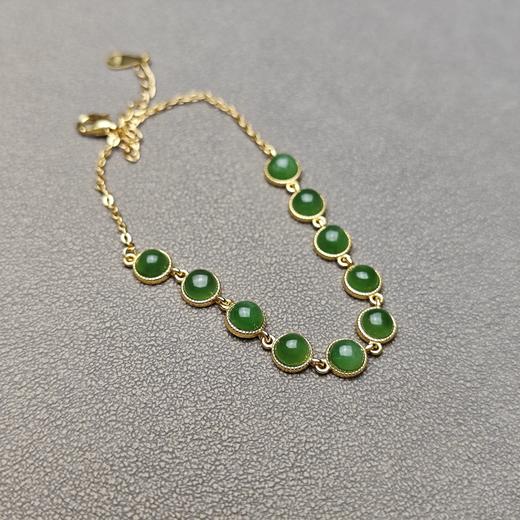 和田玉包银（镀金）精美手链 228-24 商品图3