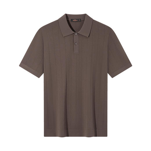 【伊力特/条纹提花】柒牌男士短袖POLO衫2026夏季新款商务上衣 130T70240 商品图4