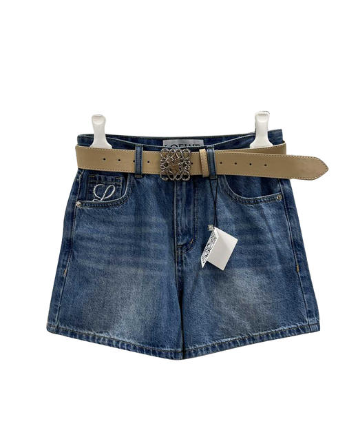 女款刺绣闪钻牛仔短裤la014 商品图0