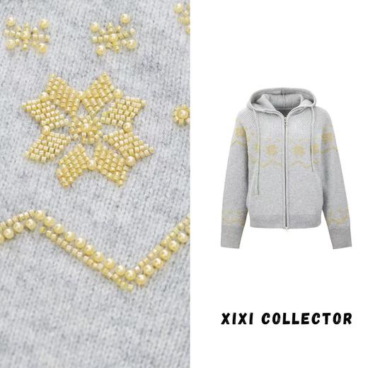 Runaway artist 费尔岛珠绣毛织开衫 商品图1