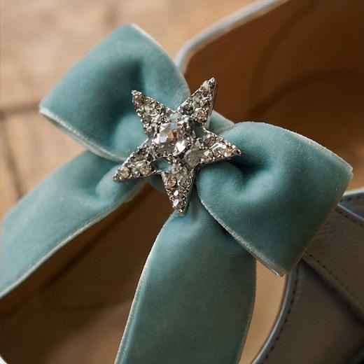 西班牙Little winkaa女童皮鞋蝴蝶结单鞋小童舞蹈公主鞋女宝星星软底童鞋LW41015 商品图7