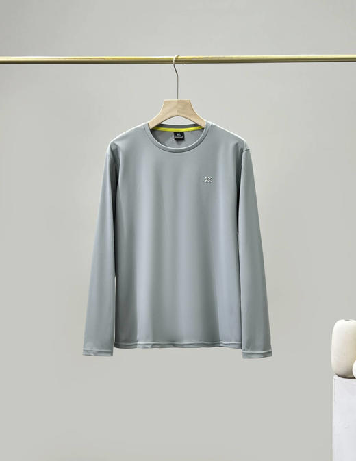 可隆户外运动登山徒步男子弹力圆领长袖T恤 QK 341067 商品图2