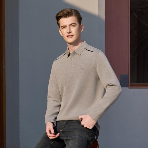 半身缘男装 春季柔软莫代尔双面空气层面料POLO衫261312M03910207 商品图1