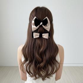 买一送一【宋雨琦同款丝绒蝴蝶结弹簧夹】2026仙女风发夹女高级感半扎抓夹头饰发卡发饰