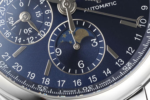 AF浪琴名匠8针月相功能腕表系列（搭载满血版一体机芯➕亚洲7751机芯）42MM精钢表壳经过抛光处理，延续了浪琴的优雅气质，表壳左侧隐藏了星期历的调节按钮 整个手表基于正品original原版开模❕❕ 商品图3