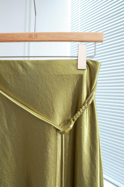 日落流光|法风腰带缎面半裙 商品图2