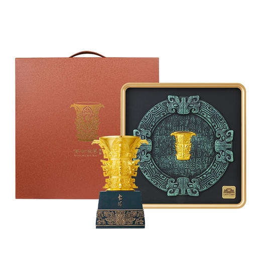 《传世国尊套装》  瑰宝文物何尊贵金属文创  宝鸡青铜器博物院授权出品  版画 摆件  “中国”源脉铭文 艺术陈列  文化礼藏 商品图5