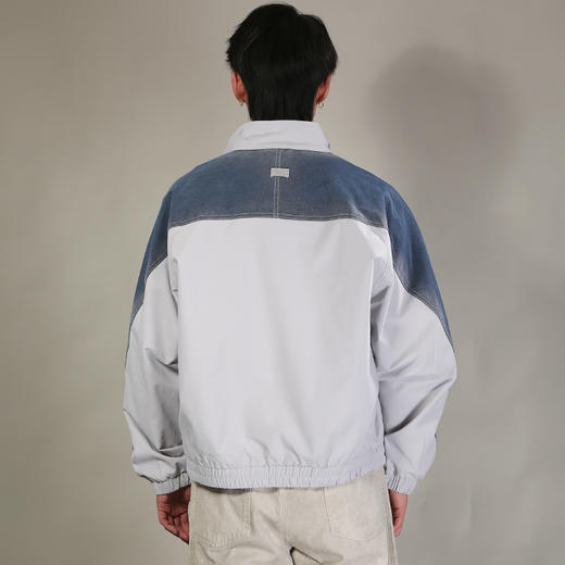 DRONKOO 2026 立领肩位袖子拼接牛仔下摆橡筋中厚夹克 商品图4