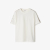 BURBERRY 巴宝莉 女士马术骑士徽标刺绣格纹装饰棉质圆领短袖T恤 白色 8106280 B8764 商品缩略图0