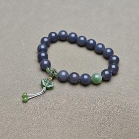 和田玉青海料妖紫雅致祥云国风手串 228-18