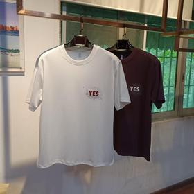 夏季短袖字母印花圆领男款时尚休闲宽松上衣  25-6112