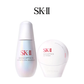 【小灯泡精华+调色防晒霜套组】 SKII光子小灯泡精华50ml+SKII防晒隔离CC霜30g  香港直邮