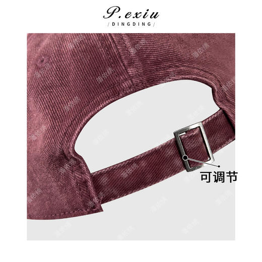 PanYiXiu/潘依绣100%棉做旧水洗磨破软顶复古时髦鸭舌帽 SYC60022 商品图4