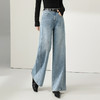MYX浅蓝色窄版牛仔阔腿裤2026春季新款垂感修身直筒裤长款高腰休闲裤 商品缩略图2