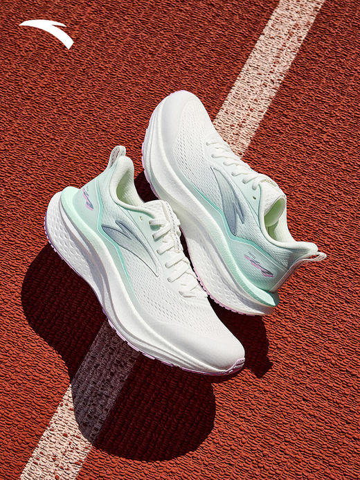 安踏马赫6SE丨专业缓震跑步鞋女鞋中考体测竞速训练运动鞋 纸莎白/浅云绿122615582-3 商品图4