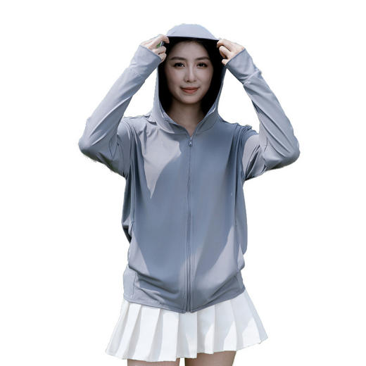 夏upf50男＋原纱防晒衣女男通用防晒服透气宽松防晒户外休闲连帽 商品图1