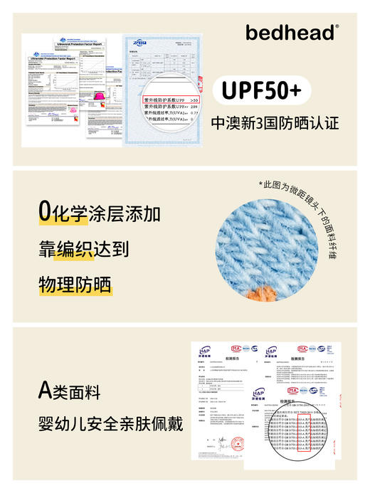 澳洲Bedhead 护脖/渔夫帽 宝宝弹力棉防晒帽UPF50+透气男女童遮阳帽 商品图3