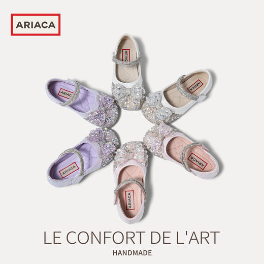 ARIACA艾芮苏女童水钻公主鞋2026春季新款浅口软底皮鞋儿童水晶鞋ARC16C15 商品图1