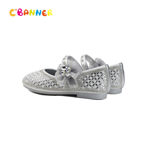 千百度2026春季童鞋缤纷水钻密镶鞋面 时尚潮流公主鞋A26199535 商品图3