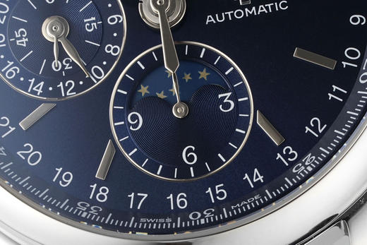 AF浪琴名匠8针月相功能腕表系列（搭载满血版一体机芯➕亚洲7751机芯）42MM精钢表壳经过抛光处理，延续了浪琴的优雅气质，表壳左侧隐藏了星期历的调节按钮 整个手表基于正品original原版开模❕❕ 商品图13