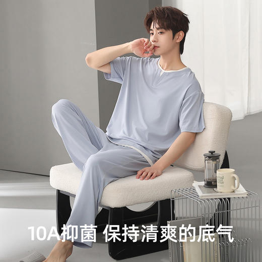 【L-3XL】【兰精莫代尔】【有棵树】男士夏季短袖长裤家居服套装 商品图6
