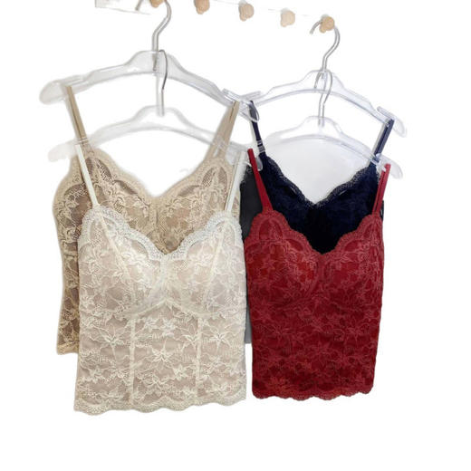 【秒变沙漏身材❗️纯欲风蕾丝吊带】法式复古蕾丝背心「叠穿单穿都封神」露出精致锁骨，修饰脖颈线条，自带性感滤镜，一件解锁N种风格，背心女带胸垫纯欲内搭打底L 商品图4