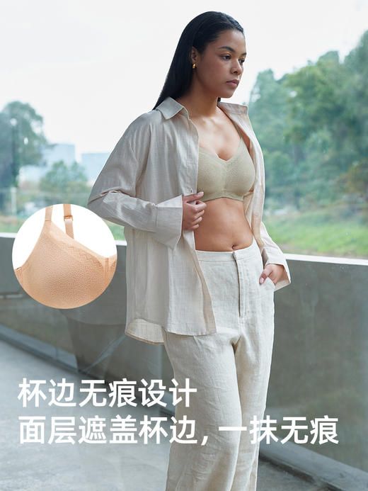 遐【抹抹杯】1mm杯防凸点全罩杯抹胸式无痕文胸大胸显小内衣女夏 商品图2
