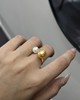 13号—⁶孤品【8-9mm akoya +11-12mm 金珠18k金双珠戒指】极光微瑕，出证书，24小时鉴赏期【香港】SS06-QTT-XGZZ 商品缩略图1