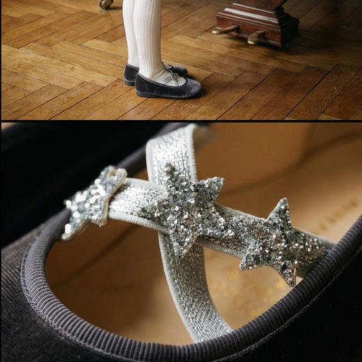 西班牙little winkaa新款女童魔术贴蝴蝶结舞蹈鞋春秋款公主鞋儿童单鞋LW23002 商品图10