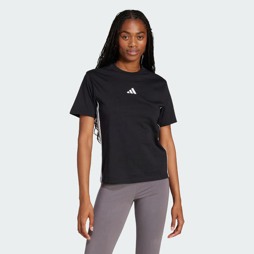 Adidas阿迪达斯女子ESSENTIALS COTTON T-SHIRT 运动休闲短袖圆领T恤JD0846 商品图1