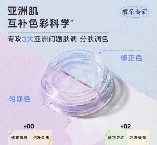 橘朵双色持妆散粉控油定妆持久提亮柔焦 10g/盒 效期27年3月 商品图3