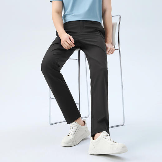 【速干/免烫】柒牌男士26夏上新休闲梭织长裤舒适修身商务裤子 130H71700 商品图1