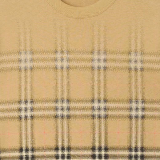 BURBERRY 巴宝莉 男士渐变格纹棉质圆领短袖T恤 格子 8119022 B9368 商品图1