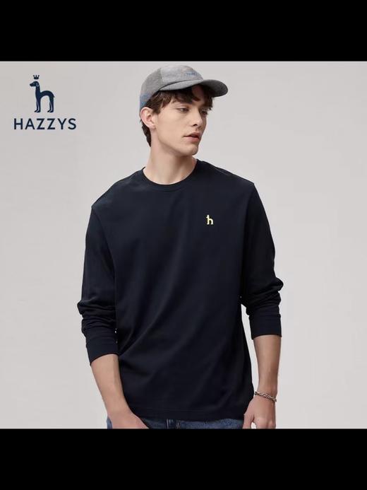 26春季新品上新！ 哈吉斯经典基础款长袖打底衫   圆领衫 商品图3