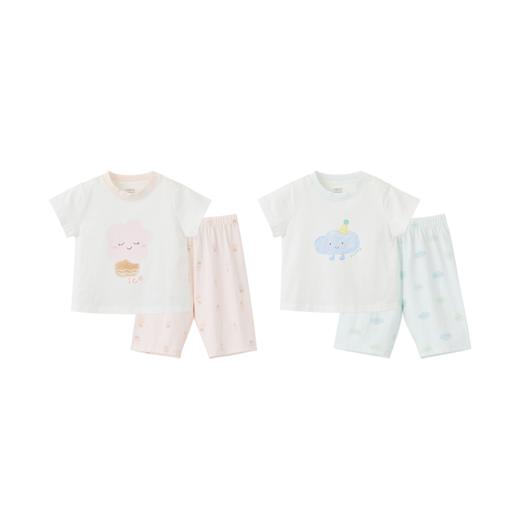 怡比舒适时光家居短袖圆领套装HY26SUN301蓝色调/粉色调80#-130# 商品图8