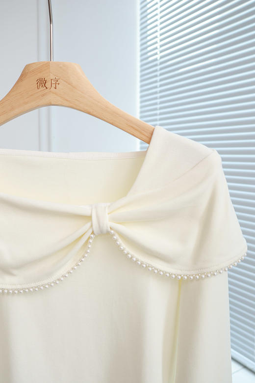 珍珠来信|氛围感精致蝴蝶结上衣 商品图6
