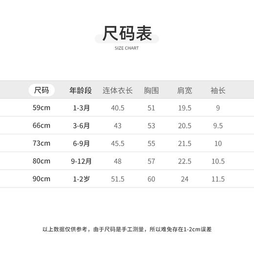 怡比繁花拾光短袖开襟哈衣HY26SUN050粉橘色调59#-80# 商品图2