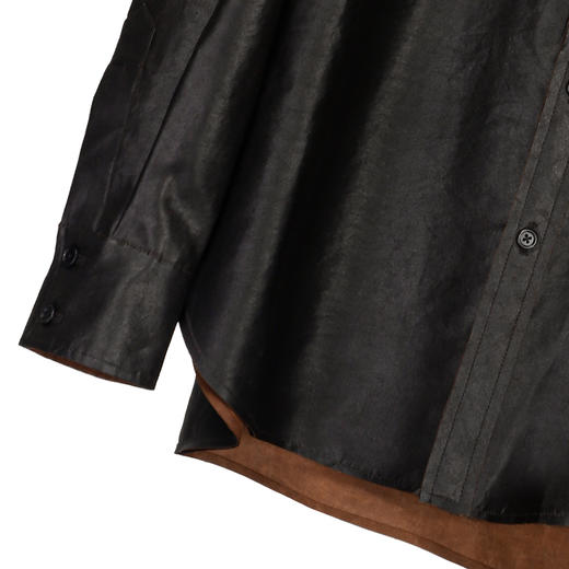 ³【桑蚕丝衬衫】中长款上衣 双面可穿 100桑蚕丝 536109 N03-SD-NSSF【香云纱专区】 商品图3