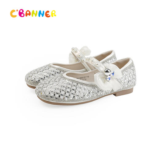 千百度2026春季童鞋缤纷水钻密镶鞋面 时尚潮流公主鞋A26199535 商品图4