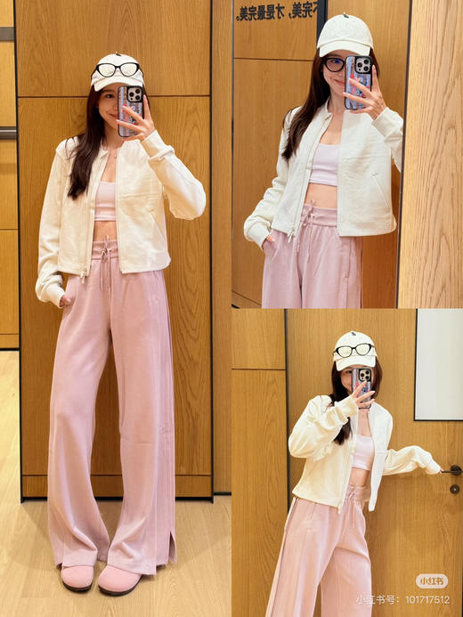 32-1极限特惠 自留 大爆款 lulu全新螺纹拼接 阔腿休闲裤 运动长裤 磨砂磨绒体感 炒鸡好穿 商品图2