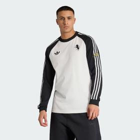 Adidas阿迪达斯JUVENTUS FC T-SHIRT 尤文图斯足球休闲文化修身长袖T恤KB4456