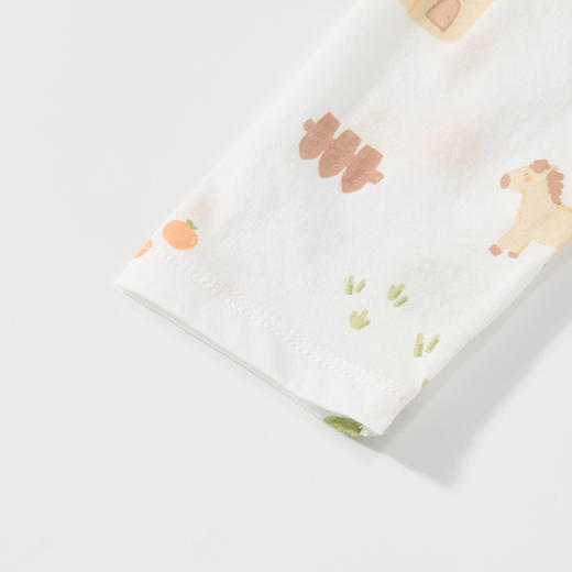 怡比美好农场长袖开襟哈衣HY26SUN072白黄色调59#-80# 商品图8