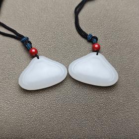 新疆和田玉且末料羊脂玉雅致平安锁 228-11