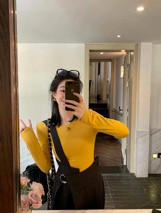 AMTN超舒服好看的打底☁️天然云柔棉修身纯色圆领长袖T恤，会呼吸的面料，婴儿般舒适手感 商品图4