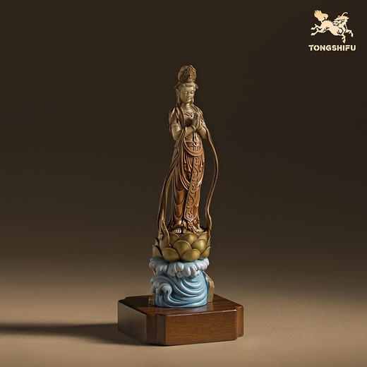 铜师傅 见微系列《慈航普度》客厅观世音菩萨青铜摆件 家居工艺品 商品图2