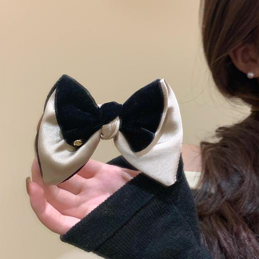 买一送一【宋雨琦同款丝绒蝴蝶结弹簧夹】2026仙女风发夹女高级感半扎抓夹头饰发卡发饰 商品图1