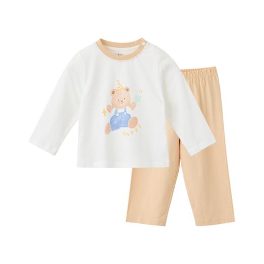 怡比萌甜派对家居长袖圆领套装HY26SPN302浅卡其/粉红80#-130# 商品图9